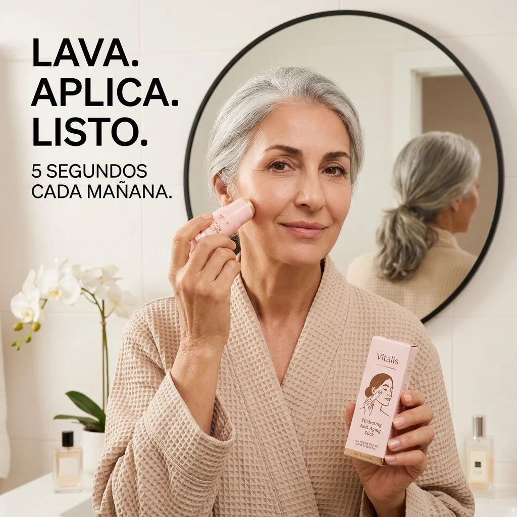 Balsamo facial Vitalis en formato stick, detalle del producto
