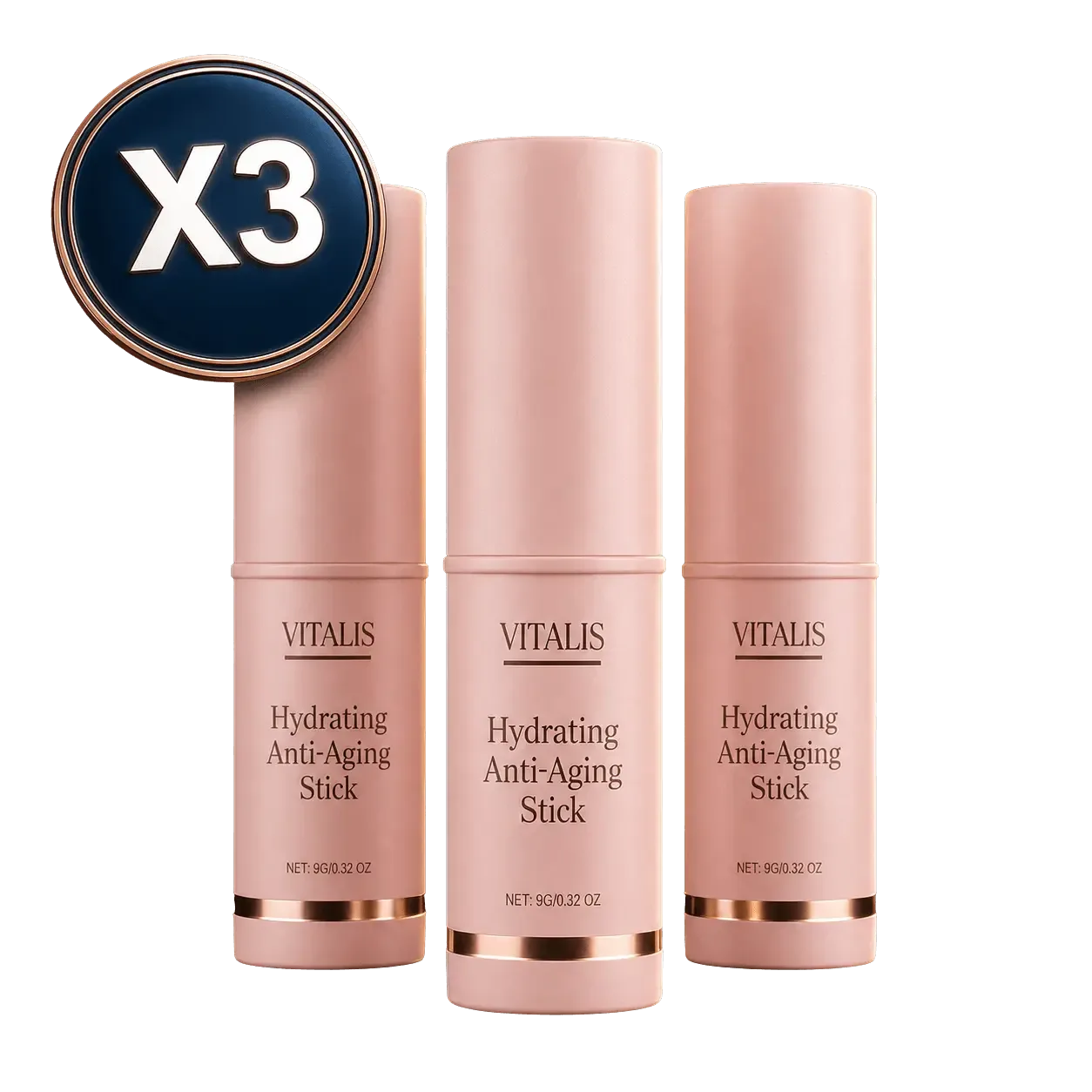 Bálsamo de Colágeno Antiarrugas Vitalis — pack de 3 sticks