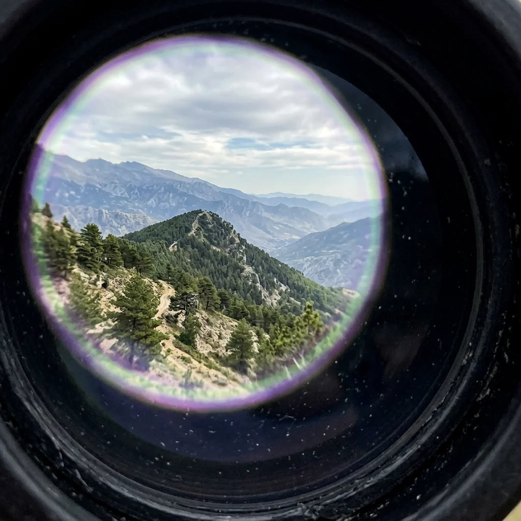 Una sierra vista a traves del ocular del MaxVision